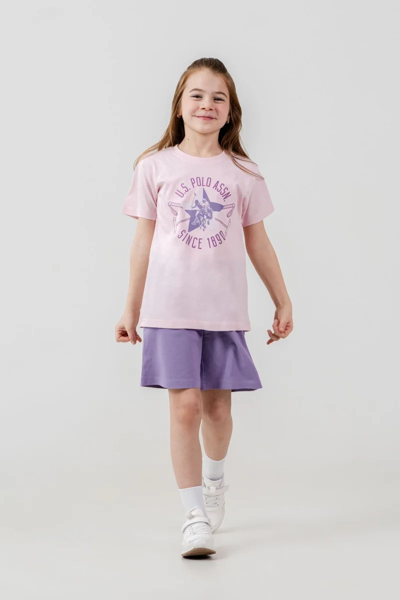 U.S. Polo Assn. U.S. Polo Assn. Girls Dusty Pink Shorts Set